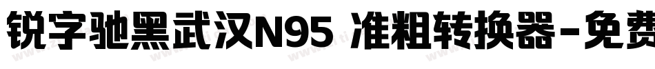 锐字驰黑武汉N95 准粗转换器字体转换